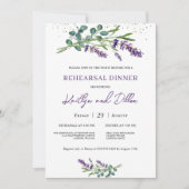 Lavendel Eucalyptus Foliage repetitie diner Kaart (Voorkant)