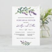 Lavendel Eucalyptus Foliage repetitie diner Kaart (Staand voorkant)