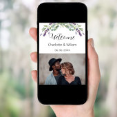 Lavendel eucalyptus foto welkom huwelijk poster