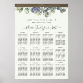Lavendel & Eucalyptus Greenery Trouwstoel Grafiek Poster (Voorkant)
