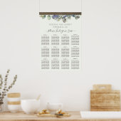 Lavendel & Eucalyptus Greenery Trouwstoel Grafiek Poster (Keuken)