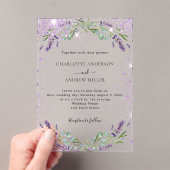 Lavendel eucalyptus groen avond bruiloft acryl uitnodigingen (Insitu (Draagbaar))