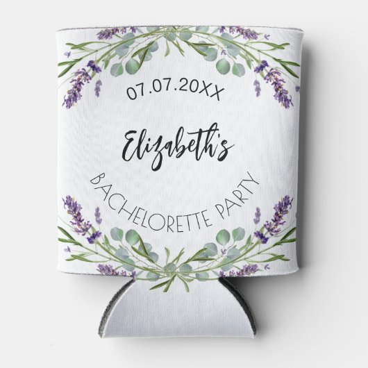 Lavendel eucalyptus groen Bachelorette feest Blikjeskoeler (Voorkant)