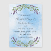 Lavendel eucalyptus groen blauw luxe bruiloft magnetische uitnodiging (Voorkant)