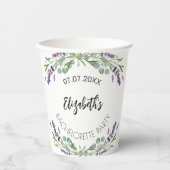 Lavendel eucalyptus groen Jubileumfeest Papieren Bekers (Voorkant)