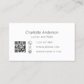 Lavendel eucalyptus groen logo QR-code Visitekaartje (Achterkant)