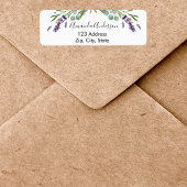 Lavendel eucalyptus groen retouradreslabel etiket