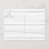 Lavendel eucalyptus groen wit hout bruiloft uitnodiging briefkaart (Achterkant)