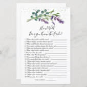 Lavendel Eucalyptus Hoe goed ken je Bride (Voorkant / Achterkant)