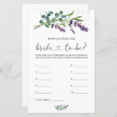 Lavendel Eucalyptus Hoe oud was de bruid (Voorkant / Achterkant)