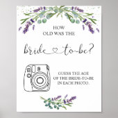 Lavendel Eucalyptus Hoe oud was de bruid Poster (Voorkant)