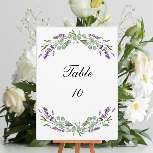 Lavendel Eucalyptus Huwelijk Tafel Nummer Kaarten