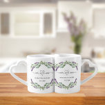 Lavendel eucalyptus mr mevrouw namen bruiloft loversmokken<br><div class="desc">Witte achtergrond,  zwarte tekst. Gedecorbeerd met lavendel bloemen en eucalyptusgroen. Mr en Mrs. met een hart. Pas uw namen en de trouwdatum aan en voeg deze toe.</div>
