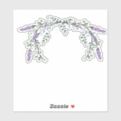 Lavendel Eucalyptus paarse bloemengroen gebladerte Sticker (Vel)