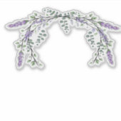 Lavendel Eucalyptus paarse bloemengroen gebladerte Sticker (Voorkant)