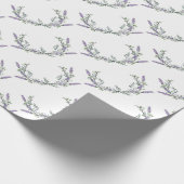 Lavendel Eucalyptus paarse bloemgroen botanisch Cadeaupapier (Hoek)