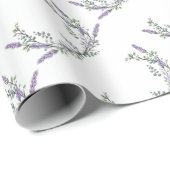 Lavendel Eucalyptus paarse bloemgroen botanisch Cadeaupapier (Rol Hoek)