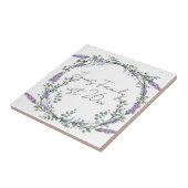 Lavendel Eucalyptus paarse florale botanische Tegeltje (Zijkant)