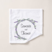 Lavendel Eucalyptus paarse waterverf floraal Bad Handdoek (Wasdoekje)