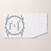 Lavendel Eucalyptus paarse waterverf floraal Bad Handdoek (Handdoek)
