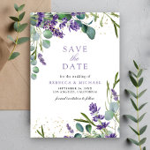 Lavendel Eucalyptus QR Code Foto Bruiloft Save The Date