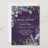 Lavendel Eucalyptus QR Code Paarse Vrijgezellenfee Kaart (Voorkant)