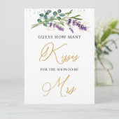 Lavendel Eucalyptus raden hoeveel kussen spel Kaart (Staand voorkant)