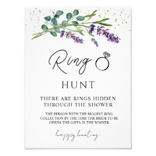 Lavendel Eucalyptus Ring Hunt Vrijgezellenfeest sp Foto Afdruk
