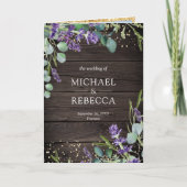 Lavendel Eucalyptus Rustieke Houten QR Code Trouwf (Voorkant)