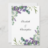 Lavendel Eucalyptus Trouw Hoofdtabel Kaarten (Voorkant)