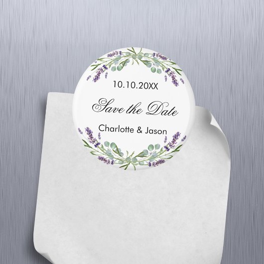 Lavendel eucalyptus trouwkaart Save the Date-magne Magneet