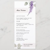 Lavendel Eucalyptus verlaat gastennaam diner Menu (Voorkant)
