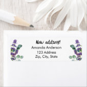 Lavendel eucalyptus verplaatst nieuw adres etiket (Insitu)