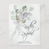 Lavendel Eucalyptus vriendelijk reageren bruiloft  Briefkaart (Voorkant)