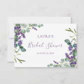 Lavendel Eucalyptus Vrijgezellenfeest Dank u Bedankkaart (Achterkant)