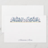 Lavendel Eucalyptus Watercolor Rand Briefpapier (Voorkant / Achterkant)