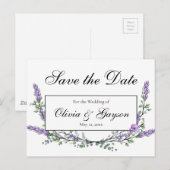 Lavendel Eucalyptus waterverf botanisch Briefkaart (Voorkant / Achterkant)