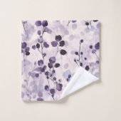 Lavendel Eucalyptus Waterverf Floral Bad Handdoek (Wasdoekje)