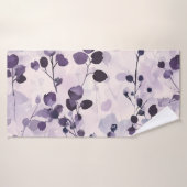 Lavendel Eucalyptus Waterverf Floral Badhanddoek (Badhanddoek)