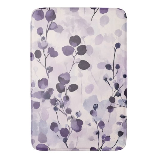 Lavendel Eucalyptus Waterverf Floral Badmat (Voorkant Verticaal)