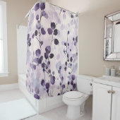 Lavendel Eucalyptus Waterverf Floral Douchegordijn (In situ)