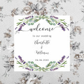 Lavendel eucalyptus welkom bruiloft poster