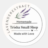 Lavendel Extract Label Gepersonaliseerde Bedrijf (Voorkant)