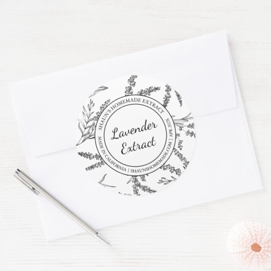 Lavendel Extract Schets Modern label (Envelop)