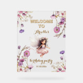 Lavendel Fairy wilde bloem bedankt Acryl Bord (Voorkant)