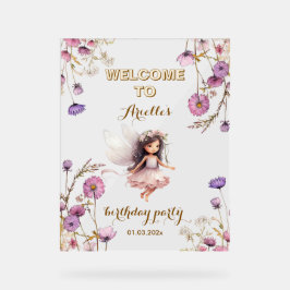 Lavendel Fairy wilde bloem bedankt Acryl Bord