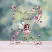 Lavendel Fairy wilde bloem bedankt Acryl Bord (Neutraal)