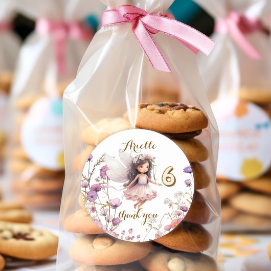 Lavendel Fairy wilde bloem bedankt Ronde Sticker