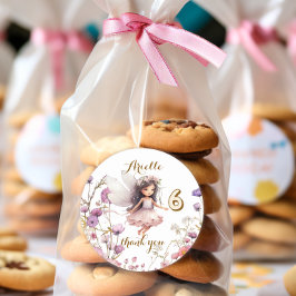 Lavendel Fairy wilde bloem bedankt Ronde Sticker