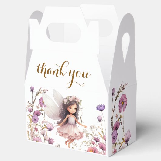Lavendel Fairy wilde bloem pixie verjaardag Bedankdoosjes (Geopend)